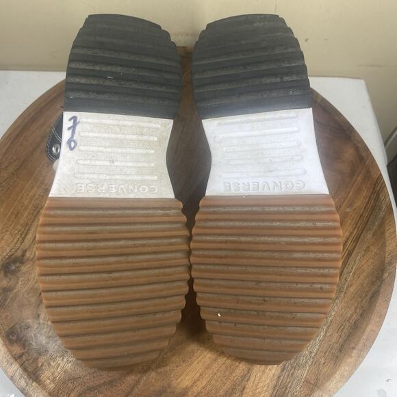 Converse Run Star Hike Womens Black And White Size 8.5 High Top Shoes Sneakers - Picture 6 of 8